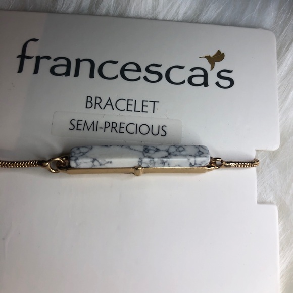 Beautiful Marble and Gold Dainty Bracelet - Picture 1 of 4